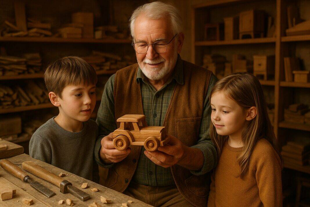 Mit Herz geschnitzt: Opas Holzspielzeug für kleine Hände